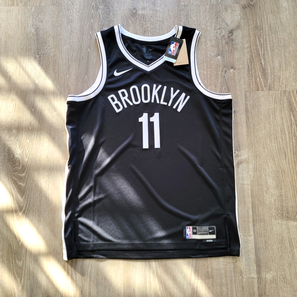 BRAND NEW Nike Brooklyn Nets Kyrie Irving Jersey Black Men's Size XL